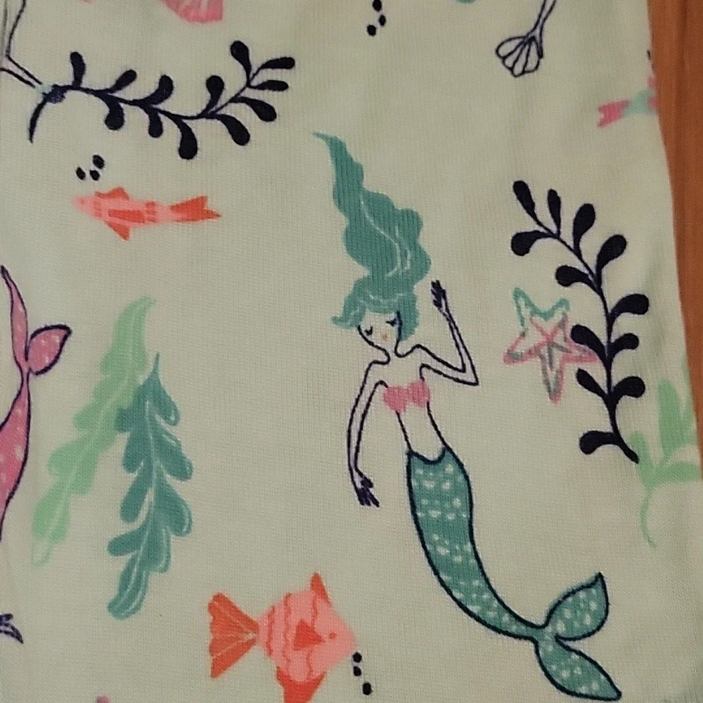 NWOT Fish Stix Kids Pajama Short Bottoms Mermaids Blue/Green Size 3T